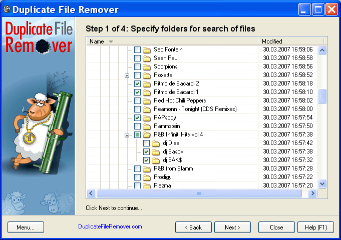 Click to view Duplicate File Remover 3.5 screenshot