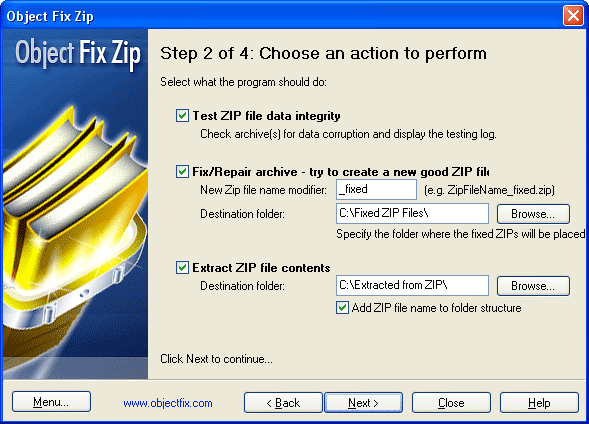 Screenshot for Object FIX ZIP 1.7